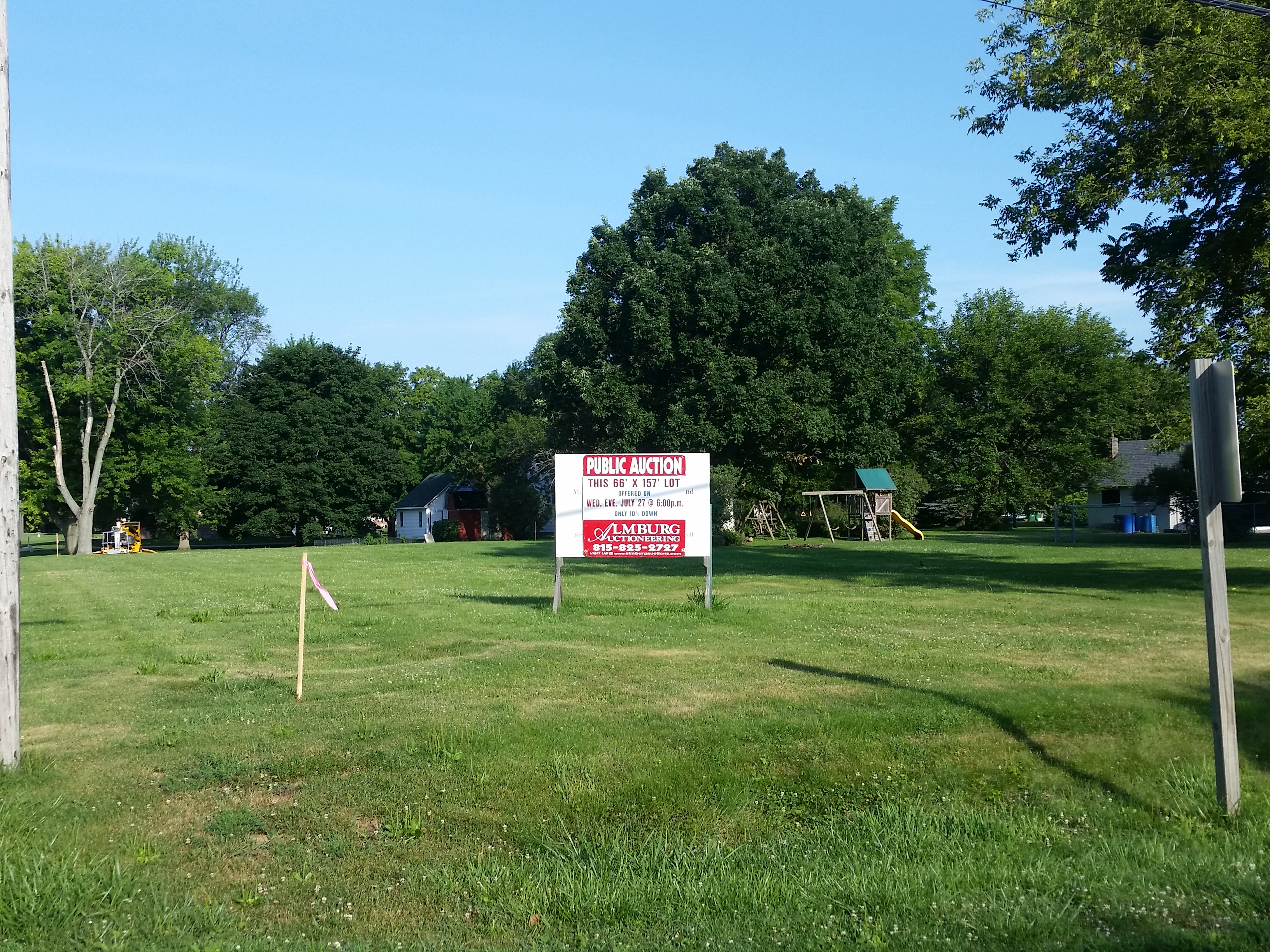 Real Esate Auction of residential lot July 27th Malta IL 6:00 p.m.